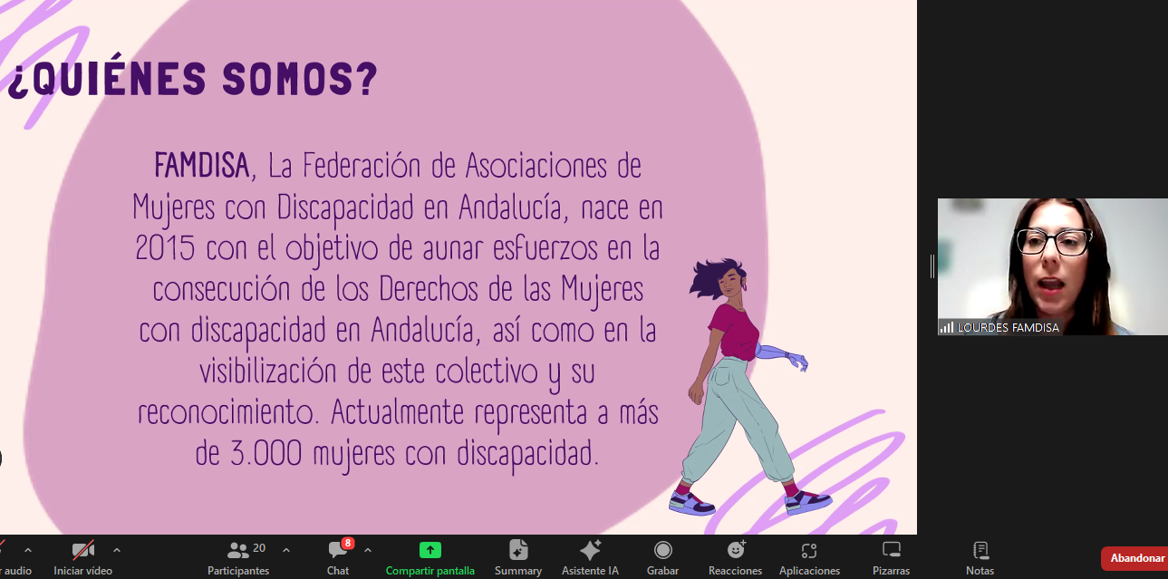 Asistimos al webinar de CERMI Andalucía : Mujeres con Discapacidad frente a la Violencia de Género.