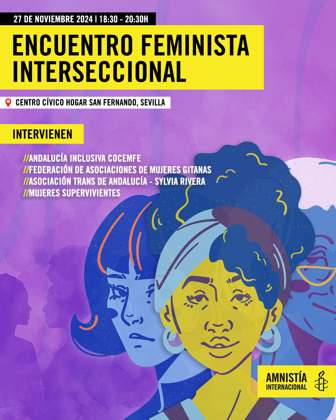 Andalucía Inclusiva denuncia la violencia machista en el ‘Encuentro Feminista Interseccional’ en Sevilla