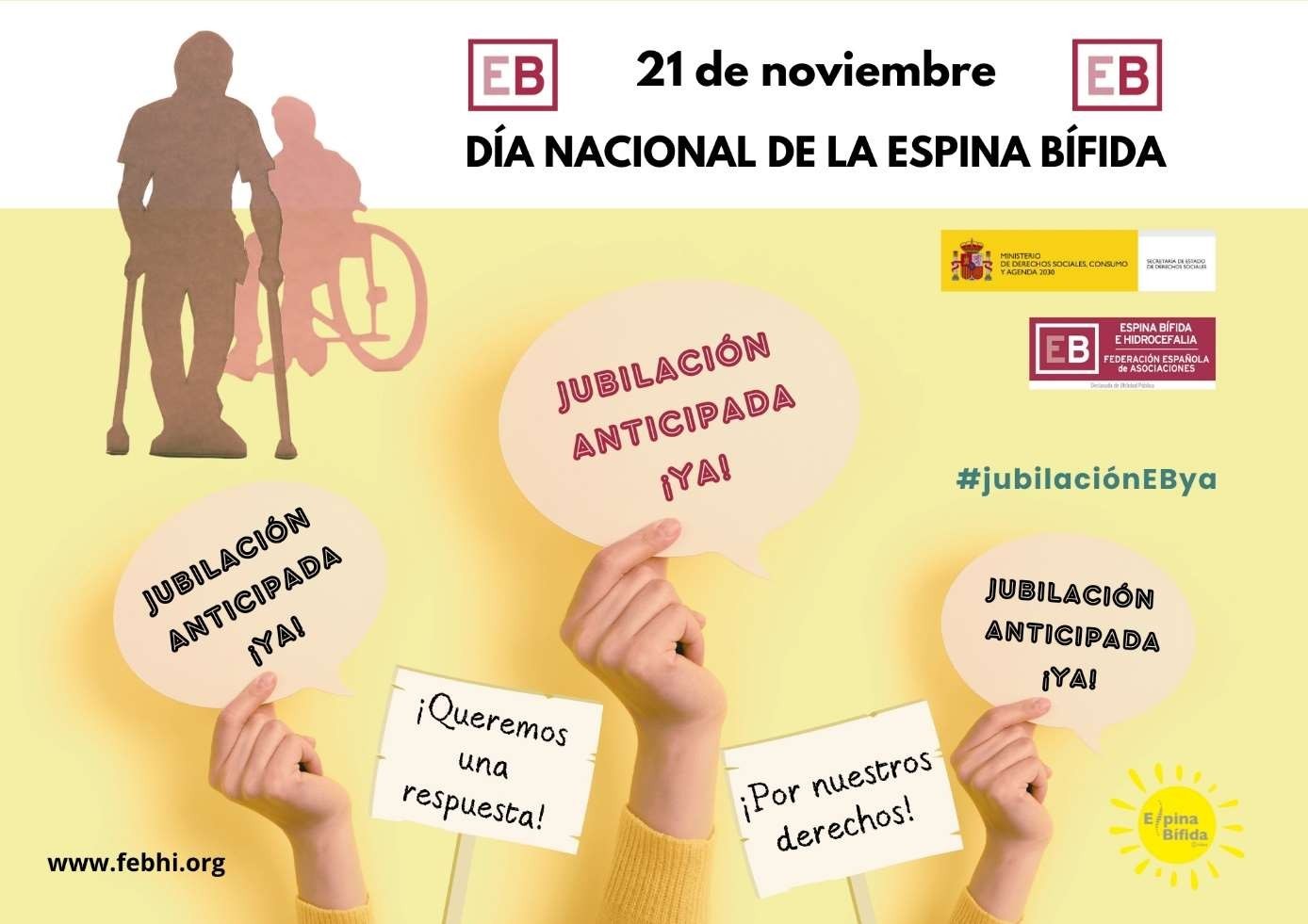 21 de noviembre: Día Nacional de la Espina Bífida Campaña “Jubilación anticipada YA”