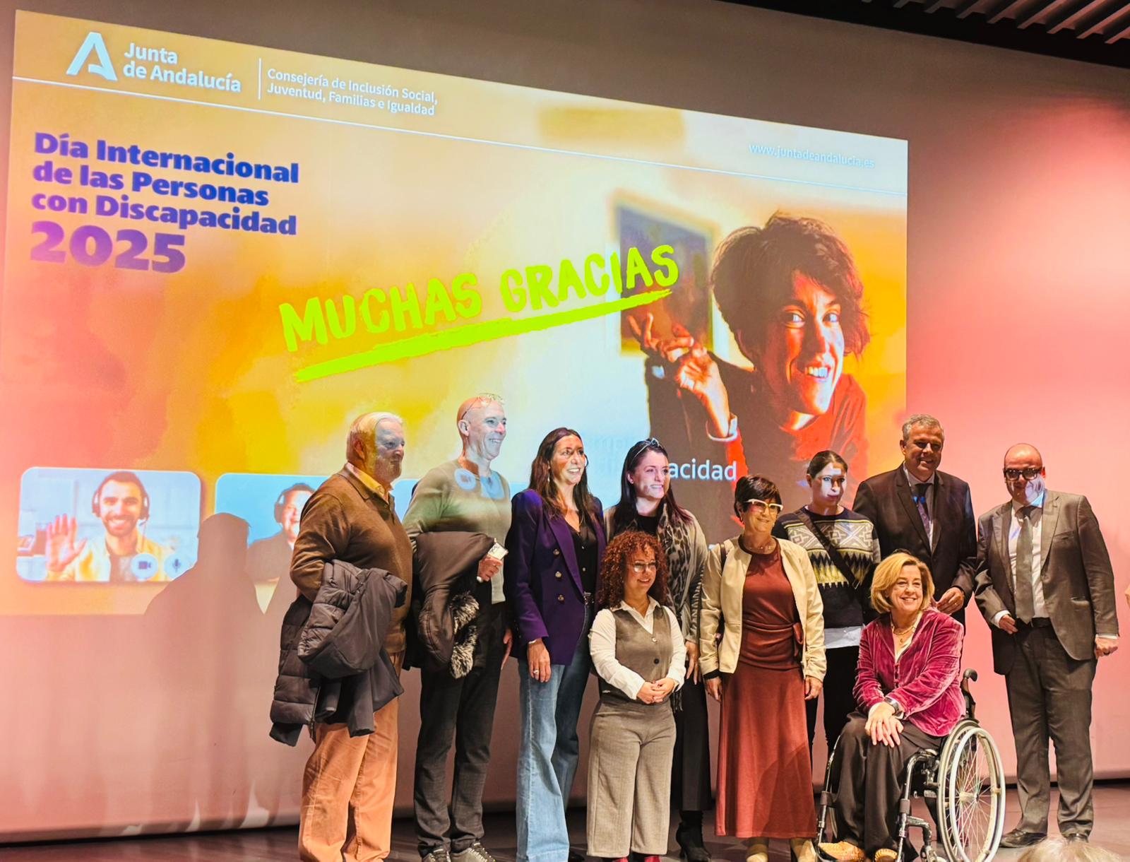 Andalucía Inclusiva presente en el acto institucional de CERMI Andalucía y de la Dirección General de personas con discapacidad de la Consejería de Inclusión Social, Juventud, Familias e Igualdad de la Junta de Andalucía, por EL DÍA INTERNACIONAL Y EUROPE